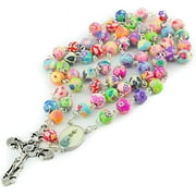 Colorful Bead Rosary for Women Teens: Confirmation Gifts Catholic Y-Necklace by Soul Statement (Colorful Rosary)