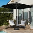 thumbnail image 4 of Best Choice Products 10ft Outdoor Steel Market Patio Umbrella w/ Crank, Tilt Push Button, 6 Ribs - Black, 4 of 8
