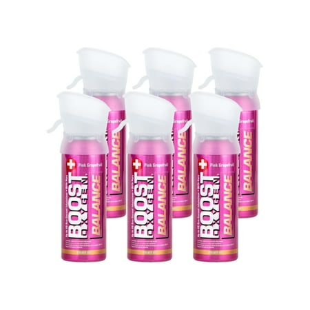 Boost Oxygen Pocket 3L Respiratory Support Canister, Grapefruit, 6 Pack