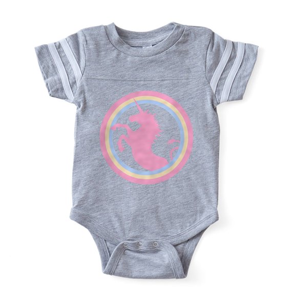 CafePress - Pink Unicorn - Cute Infant Baby Football Bodysuit