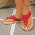 thumbnail image 5 of enyan White Platform Sandals Women's Arch Support Yoga Mat Comfortable Summer Beach Walking Thong Cushion Sandals Slip On Indoor Outdoor,Red,Size 10.5, 5 of 6