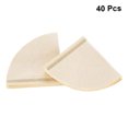 thumbnail image 3 of HAMPPLIES 40Pcs Unbleached Coffee Filter Paper Beige Conical Hand Drip Filter for Flavor Preservation, 3 of 8