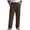 Coffee, variant on Men's Casual Pants Lounge Straight Leg Cotton Linen Trousers Breathable Drawstring Elastic Waist Loose Pants with 2 Pockets, Gray XL