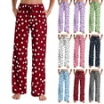 thumbnail image 6 of Womens Pajama Pants Soft Drawstring Elastic Waist Pajama Bottoms Casual Loose Sleep Lounge Pants with Pocket, 6 of 6