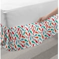 thumbnail image 2 of Bowling Bed Skirt, Colorful Pins Bowling Club Sports Equipment Leisure Time Watercolor Style Print, Elastic Bedskirt Dust Ruffle Wrap Around for Bedding Decor, 4 Sizes, Multicolor, by Ambesonne, 2 of 2