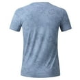 thumbnail image 4 of VBVC Men's Plus Short Sleeve Hip Hop T-Shirt,Quick Dry Workout Top For Men,Light Blue,Size L, 4 of 8