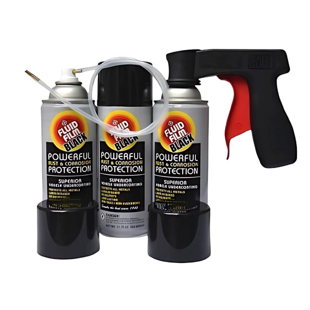 Kit de spray inhibidor de óxido Fluid Film 3 x 350 ml con Can Gun