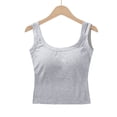 thumbnail image 4 of Women’s Tanks & Product Title Shelf Bra Camisoles Adjustable Spaghetti Strap Tank Tops Basic Layer, 4 of 8