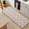 thumbnail image 5 of Lightgreen Daisy Flower Pink Blooms Pattern Kitchen Rug Mat,Kitchen Runner Rugs Non Skid Washable,Decorative Kitchen Floor Mats for Kitchen,Sink,Laundry,17"x47.2", 5 of 7