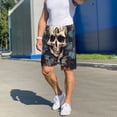 thumbnail image 2 of KLL Vintage Leaf Flower Skull for Men's 1-Pack Shorts,Sleep Pajama Shorts for Men Soft Pj Shorts Men's Pajama Bottoms Sleepwear -Small, 2 of 7