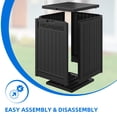 thumbnail image 3 of Dextrus 51 Gallon Outdoor Resin Storage Deck Box with Lockable Secure Waterproof ,Black, 3 of 5