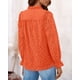thumbnail image 2 of Blusa de Encaje de Manga Larga PRETTYGARDEN para Mujer XL Naranja, 2 of 7