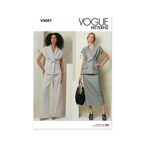 Vogue Sewing Pattern 2097 - Misses' Top, Skirt and Pants, Size: U5 (16-18-20-22-24)