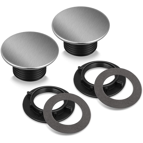 Cubierta para orificio de grifo de cocina LOVEWEE de acero inoxidable, 2 piezas
