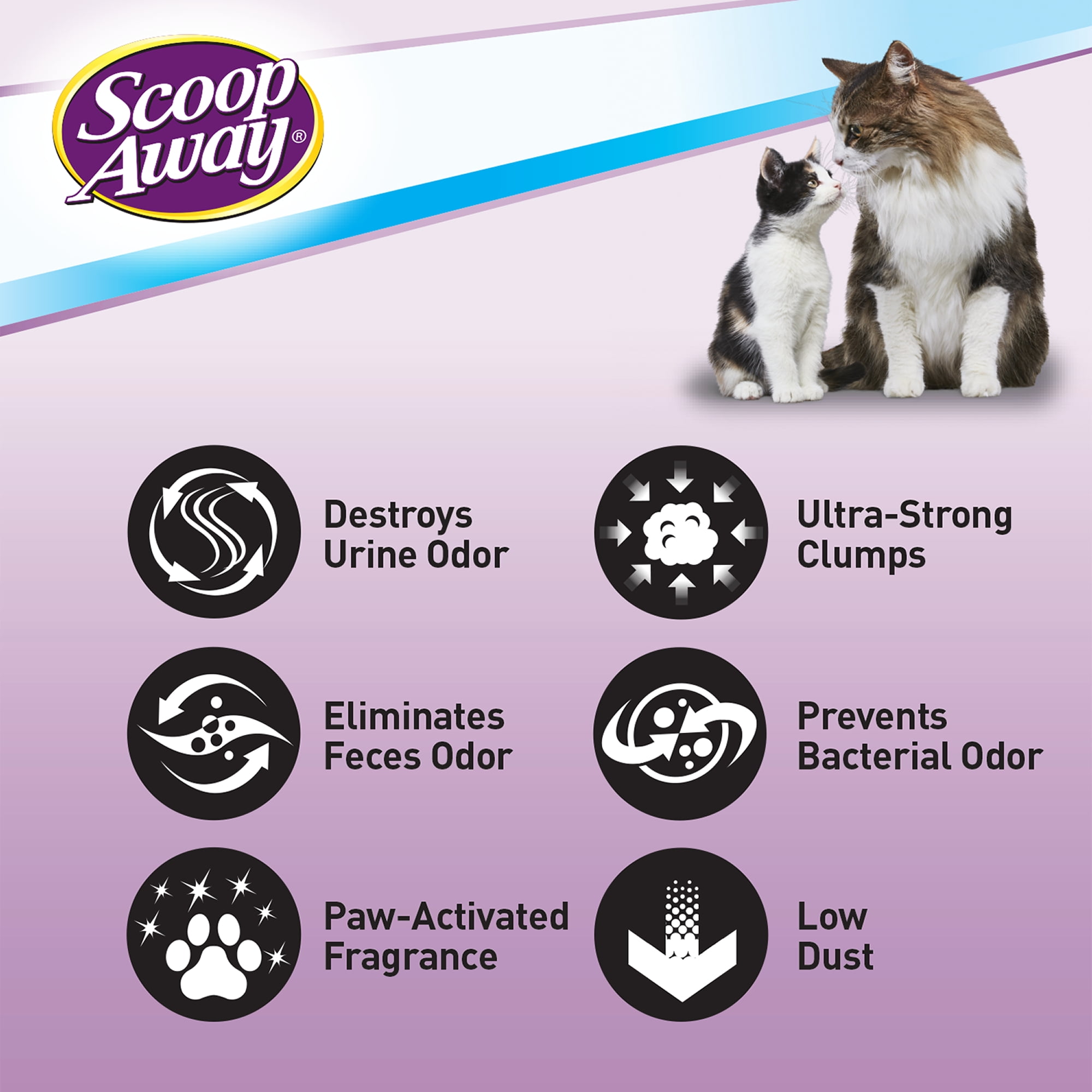 Scoop Away Super Clump, Unscented Cat Litter 100 LB (Pack of 4 x 25 Lb