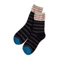 thumbnail image 1 of GDREDA Chaussettes / Chaussettes Mi-Mollet à Rayures Colorées pour Hommes et Femmes Style Mode Noir, Taille Unique, 1 of 4