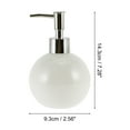thumbnail image 4 of Unique Bargains 1 Pc Simple Round Soap Pump Dispenser for Bathroom Hotel 300ml White Silver Tone, 4 of 6