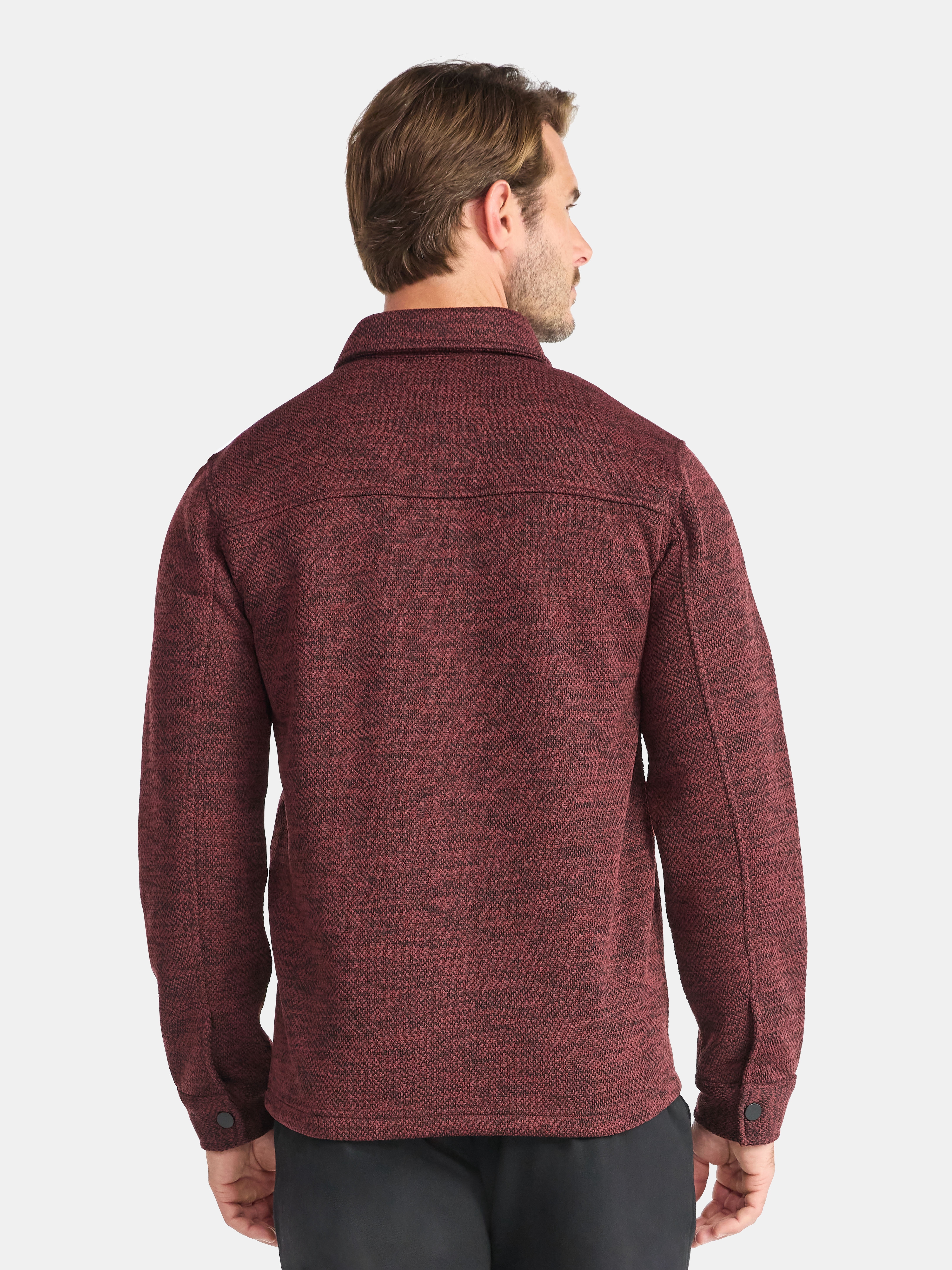 George Men's and Big Men's Knit Shacket with Microfleece Lining, Midweight, Sizes S-3XL