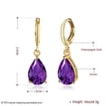 thumbnail image 3 of Yellow Gold Platinum Plated Earrings Drop Dangle Zircon L585, 3 of 7