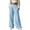 Light Blue, variant on Luvrsol Pants for Women Wide Leg Sweatpants High Waist Loose Casual Solid Trousers with Side Pockets, White S-2XL