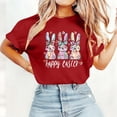 thumbnail image 4 of Levmjia Top For Women Easter Printed Basic T Shirt Short Sleeve Casual Loose Fit Round Neck Cotton Vacation Party Everyday Daily Wear, 4 of 5