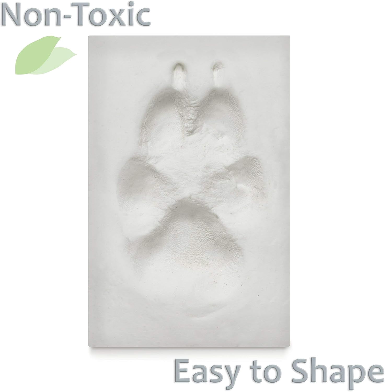 Better World Pets Pet Memorial Frame with Clay Paw Print Kit - Holds 4x6 Photo, Gray