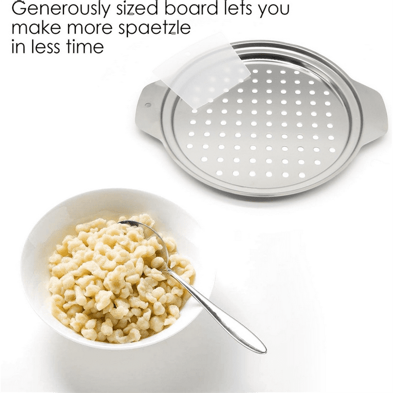 Stainless Steel Spaetzle Maker Lid with Scraper Traditional German