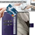 thumbnail image 4 of Designed for Samsung Galaxy A54 5G Case Wallet for Women, Flip Folio Cover with Embossed PU Leather Kickstand Credit Card Holder Magnetic Wrist Strap Protective Case for A54 5G, Purple, 4 of 6