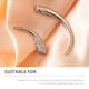 thumbnail image 4 of 1 par de pendientes de luna novedosos, pendientes de luna delicados, pendientes de luna de Metal elegantes, regalo femenino, 4 of 5