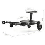 Universal 2in1 Stroller Ride Board with Seat Pedal - Buggy Wheeled ...