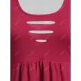 thumbnail image 4 of Camiseta en Capas Pañuelo Recortado Rosegal Mangas largas de talla grande, 4 of 5