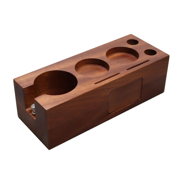 Soporte de madera para compactador de café expreso Soporte para compactador de café Estación para compactar café expreso 58 mm