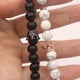 thumbnail image 5 of Pulsera de pareja, Corona de Rey y Reina en blanco y negro, pulsera de 8mm, 5 of 5