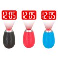 thumbnail image 1 of Becaristey Digital Projection Clock Portable LED Clocks Time Projection Flashlight Night Light Projector Clock With Key Chains Red 1Set, 1 of 6