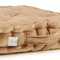 thumbnail image 3 of · REDEARTH · Velvet Floor Pillows-Premium Rayon Cotton Velvet Washable Plush Extra Soft Square seat Cushion with Handle for Dining, Patio, Office, Outdoor, Hardwood Floor (22x22x4; Gold) Single Pack, 3 of 8
