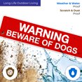 thumbnail image 5 of Warning Beware Of Dogs Sign, Rectangle Red Background Sign,, 5 of 8
