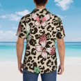 thumbnail image 4 of Bingfone Leopard Dots for Men's Short Sleeve Button Down Shirts Hawaiian Beach Shirt,Small, 4 of 7