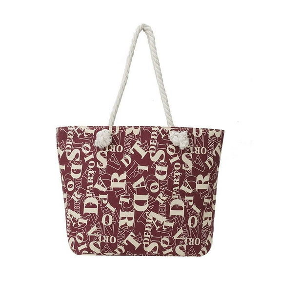 JoyMoreHome Large Beach Shoulder Bags Canvas Tote Water Resistant, for Outdoor Pool Travel and Daily Use