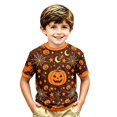 thumbnail image 3 of CONZONE Halloween Toddler Boys Tshirts Short Sleeve Pumpkin Graphic Tees for Boys Crew Neck Spooky Season Casual Tops, 3 of 3