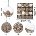 thumbnail image 4 of Fwttom Sequin Christmas Ball Ornaments Set of 16 Shatterproof Hanging Merry Christmas Tree Decorations for Holiday Gifts Xmas Decor, Gold, 4 of 7
