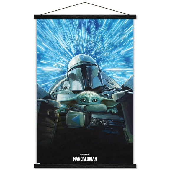 Star Wars: The Mandalorian Season 3 - Lightspeed Wall Poster with Magnetic Frame, 22.375" x 34"