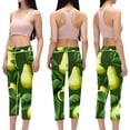 thumbnail image 2 of Pear Women's High Waist Capris Compression Leggings, Non-See-Through Printed Pants for Running, Fitness, Yoga - Gym Leggings for Women, 2 of 6