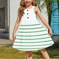 thumbnail image 5 of Ashirexll Teen Summer Dresses, Girls Summer Dress, 2-12Y Girls' Sleeveless Round Neck Summer Fashion Casual Button Dresses with Pockets, 5 of 7