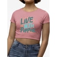 thumbnail image 3 of Quote: Live With Purpose Crop Tee Women's -SelectDesign Designs, 3 of 4