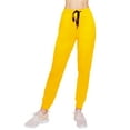 thumbnail image 2 of ALWAYS Women Jogger Sweatpants - Super Soft Stretch Lightweight Drawstrings Pants with Pork Chop Pockets Yellow L, 2 of 6