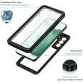 thumbnail image 4 of KOMI Samsung Galaxy S22+ Plus Case, IP68 Waterproof Dustproof, Built-in Screen Protector, Rugged Full Body Shockproof Protective Cover for Galaxy S22 Plus 5G 6.6 Inch, Black/Clear, 4 of 8