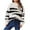 White, variant on Herrnalise Women's Knitted Crop Tops Ladies Fashion Loose Round Neck Long Sleeve Irregular Stripe Color Blocked Sweater Top Pullover Jumper Sweaters