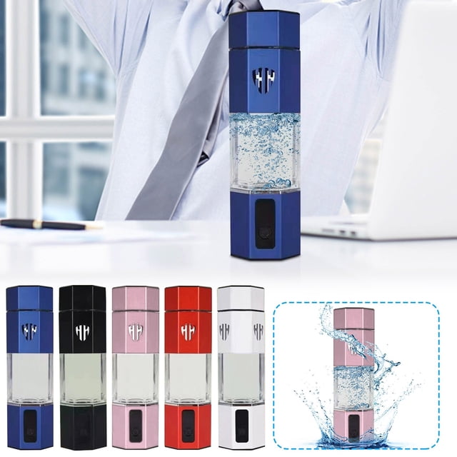 Botella de agua de hidrógeno 260ml - Copa generadora de hidrógeno de electrólisis con concentración de 3000-5000PPb, placas de aleación de titanio y diseño portátil