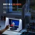 thumbnail image 6 of Professional Airbrush Spray Booth Kit: 4 LED Lights, Powerful Dual Exhaust Fans, Portable with Turntable & Hose for Models & Crafts, 6 of 10