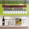 thumbnail image 4 of 48 Goblet Bar Wine Rack Ceiling-Mounted Wine Glass Hanging Shelf Restaurant, 4 of 16